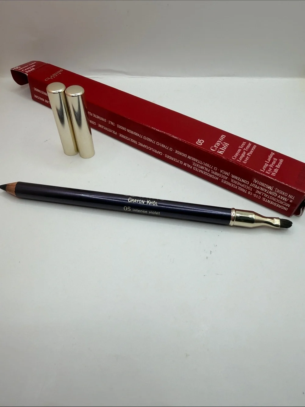 Clarins Intense Violet Khôl Eye Pencil with Gold Caps